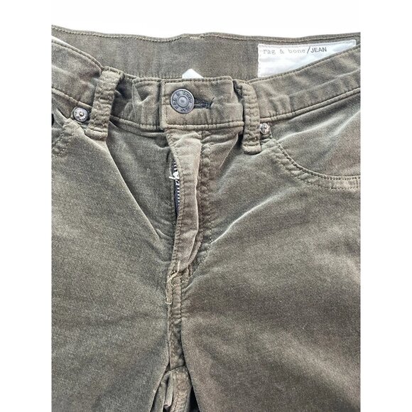Rag & Bone Jeans Women 27x30 Brown Skinny Ankle Mid-Rise Sueded Stretch USA - Picture 7 of 16